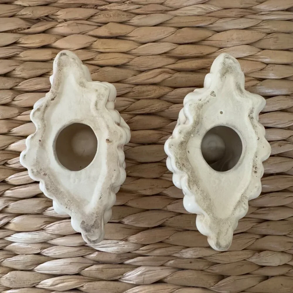 Vintage Red Wing Pottery Grape Cluster Candle Holders #622 1930's - Pair